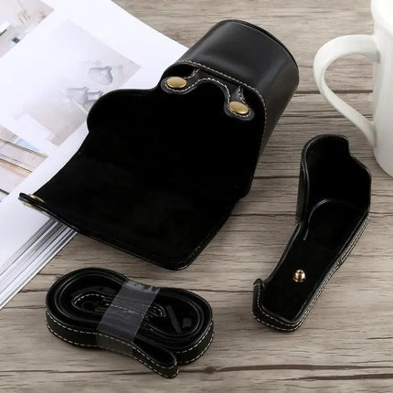 PU Leather Full Body Camera Case with Strap for Sony A5100