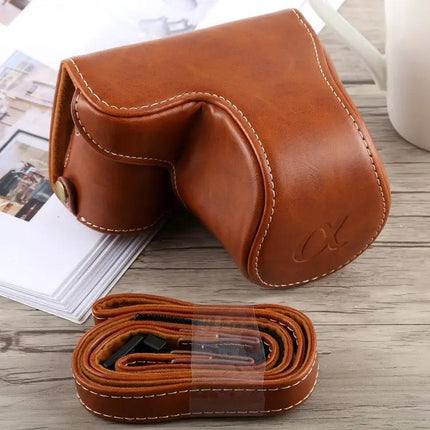 PU Leather Full Body Camera Case with Strap for Sony A5100