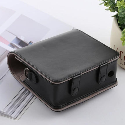 Retro Style PU Leather Camera Case for Fujifilm Instax SQ6 with Strap black retro protective PU leather case with strap attachment
