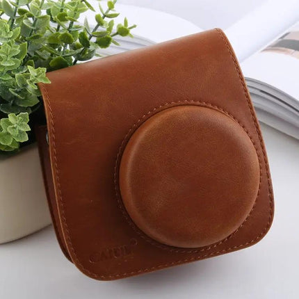 Retro Fujifilm Instax Mini PU Leather Camera Case with Strap