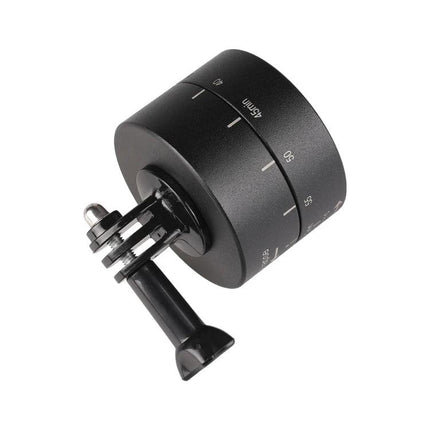 GoPro-Compatible Tripod Head for Time Lapse Photography compact black panoramic head with angle markings for sunrise and outdoor vlogging shots