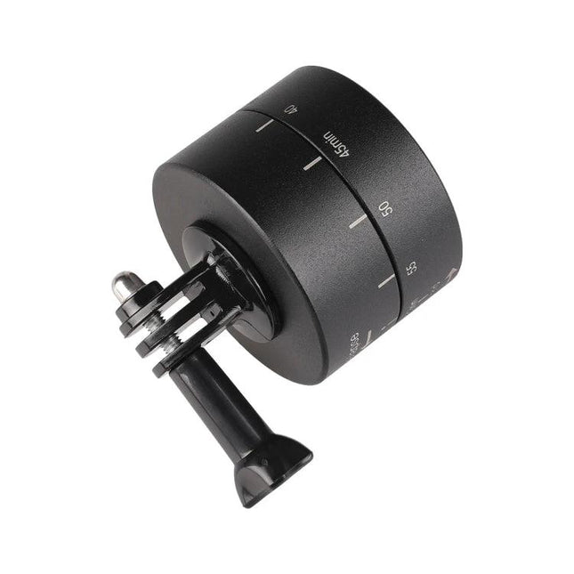 GoPro-Compatible Tripod Head for Time Lapse Photography compact black panoramic head with angle markings for sunrise and outdoor vlogging shots