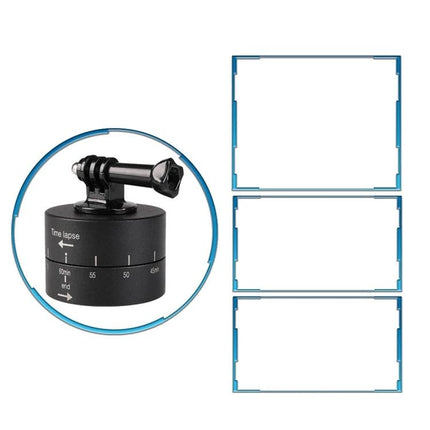 GoPro-Compatible Tripod Head for Time Lapse Photography showing compact black rotating head with GoPro mount for sunrise and outdoor timelapse setups
