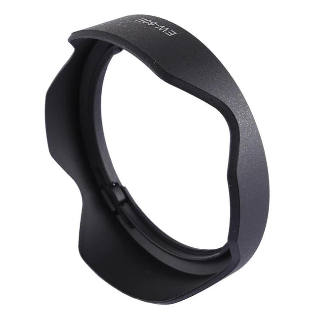 Lens Hood for Shading and Protecting Canon EF-M Lenses – black PVC petal-style hood to reduce flare and shield lens from dust and light rain