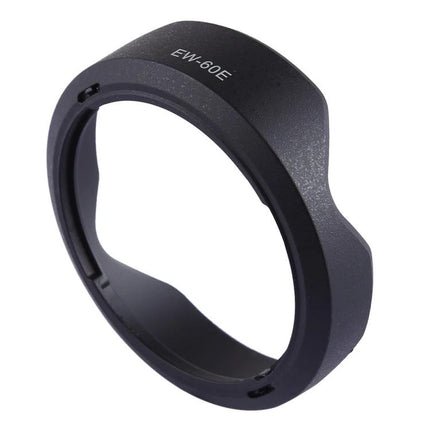 Lens Hood for Shading and Protecting Canon EF-M Lenses - black EW-60E style PVC hood reducing flare and protecting lens from dust and light rain