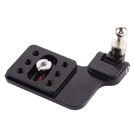 F2 Arca Swiss Quick Release Clamp for Camera Mounting — all-metal CNC quick-release clamp with mounting holes and ball joint for tripods