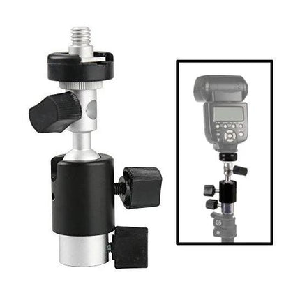 D Type Multifunctional Bracket for Flash Lights and Cameras, 2kg Capacity - aluminum alloy flash and camera mount for stable studio and location shoots