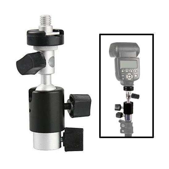 D Type Multifunctional Bracket for Flash Lights and Cameras, 2kg Capacity - aluminum alloy flash and camera mount for stable studio and location shoots