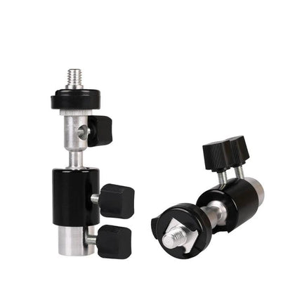 D Type Multifunctional Bracket for Flash Lights and Cameras, 2kg Capacity - aluminum alloy mount for flashes, umbrellas and cameras