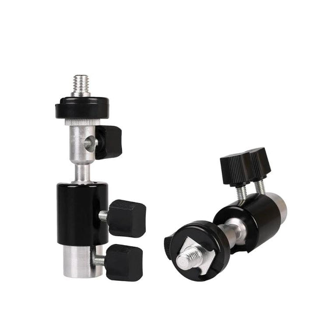 D Type Multifunctional Bracket for Flash Lights and Cameras, 2kg Capacity - aluminum alloy mount for flashes, umbrellas and cameras