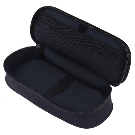 Handy Bag for Organizing Everyday Tech Essentials on the Go - compact black zippered case with mesh pocket and straps for cables, mouse, chargers