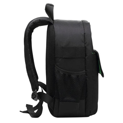 Indepman Waterproof Outdoor Camera Backpack for Sports and Travel - side view showing padded straps, mesh pocket and waterproof nylon exterior