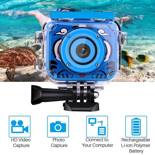 Kids Waterproof HD Digital Camera - 5.0MP, 1.77" Screen, 30m Depth Rating