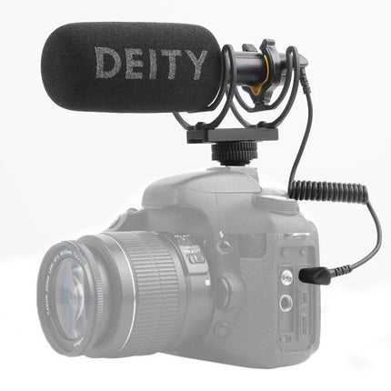 Deity Shotgun Microphone for Daily Vlogging and Interviews mounted on DSLR to capture clear, focused audio for vlogs and interviews