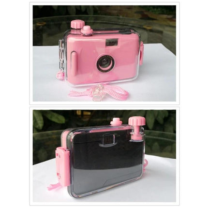 Retro Waterproof Point-and-Shoot Film Camera for Children pink waterproof ABS kids film camera with strap