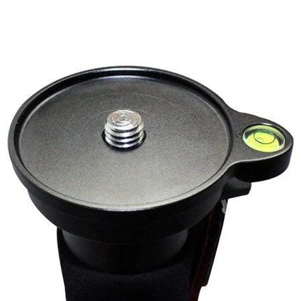 76mm Offset Spirit Level Plate for Tripod Ball Heads mounted on a tripod ball head with built-in bubble level