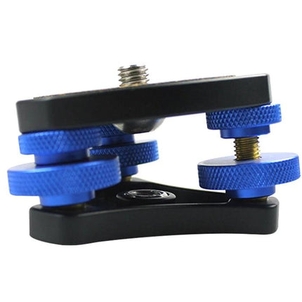 Tripod Leveling Base with Precision Adjustment for Photography, compact aluminum alloy leveling base with blue adjustment knobs