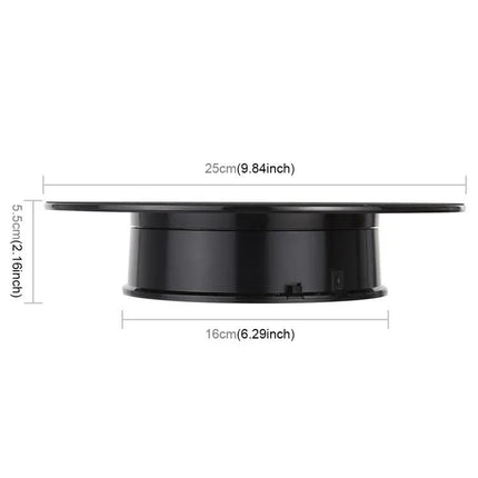 25cm Electric Rotating Display Turntable for Product Photography