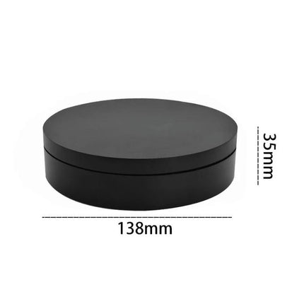 Compact 360 Degree Rotating Display Turntable for Photography and Video - 138x35mm black ABS rotating platform for product photos and videos