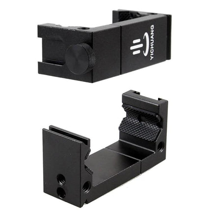 Yichuang Phone Holder for Everyday Video Calls and Photos — black adjustable metal desk mount for steady hands-free phone use