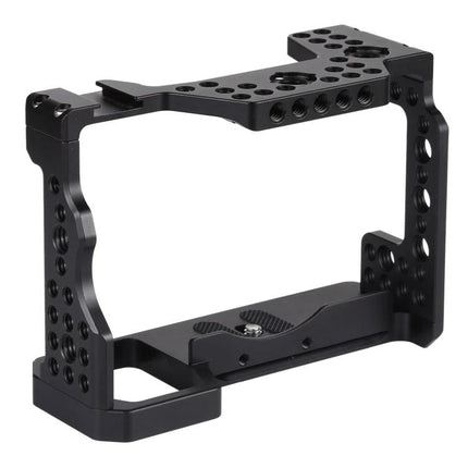 Camera Cage Stabilizer for Sony A7 III and A7R3 Cameras - lightweight black aluminum cage with multiple mounting holes for lights, mics and handles
