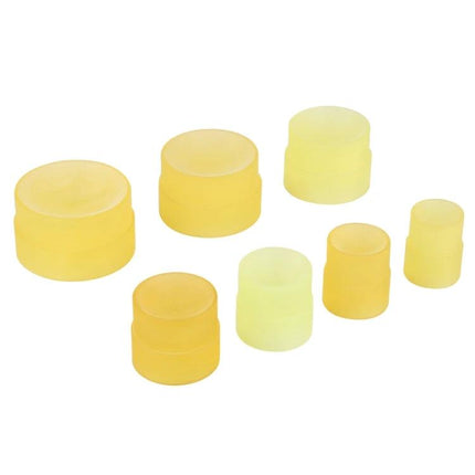 Versatile Multi-Size Camera Lens Filter Wrench Tool set of yellow beef tendon grip caps for removing stuck camera filters without scratching lenses