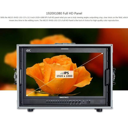 SEETEC 21.5-Inch IPS Field Monitor for Professional Video Work showing 1920x1080 Full HD IPS display with vivid colors and 178° viewing angle