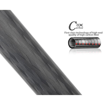 BEXIN Carbon Fiber Monopod for Portable Outdoor Photography close-up of 31mm tapered carbon fiber tube texture