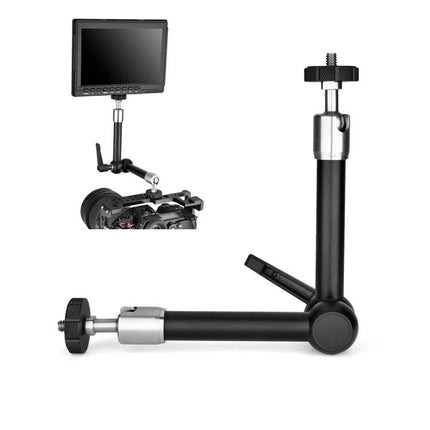 YELANGU 11-Inch Adjustable Magic Arm for Versatile Positioning - stainless steel camera monitor and accessory mount for photography and video