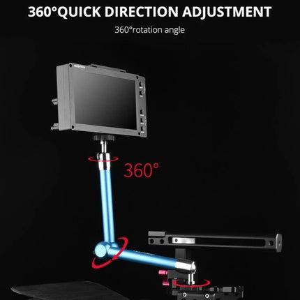 YELANGU 11-Inch Adjustable Magic Arm for Versatile Positioning - stainless steel adjustable arm mounting camera monitor with 360° rotation