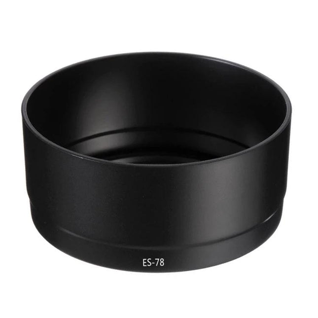 Lens Hood for Canon 50mm Camera Lenses, Provides Shade and Protection - black PVC round hood ES-78