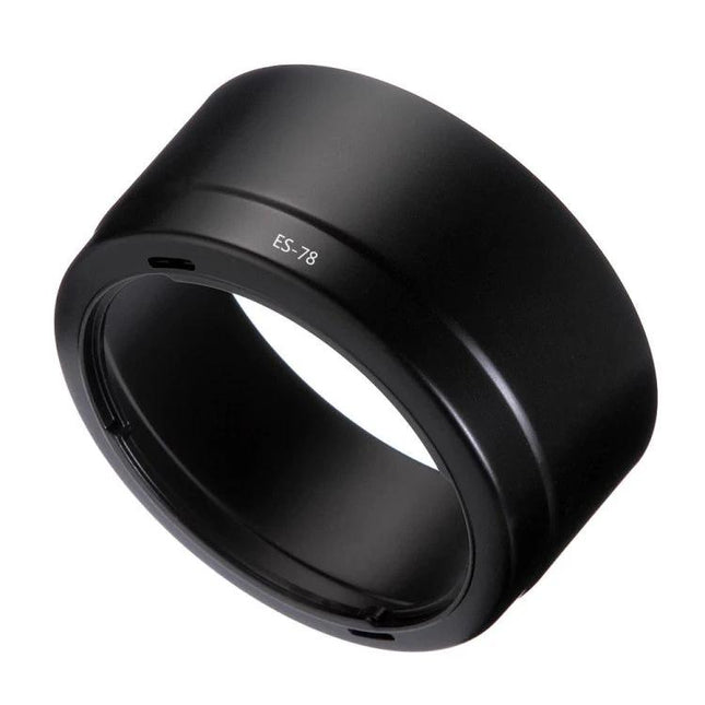 Lens Hood for Canon 50mm Camera Lenses, Provides Shade and Protection - black PVC lens hood ES-78 blocking flare and shielding lens