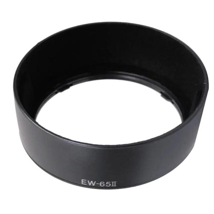 Protective Lens Hood for Canon EF 28mm and 35mm Lenses - black PVC lens hood EW-65II to reduce flare and shield from elements