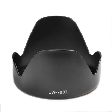 Canon EF 28-135mm Lens Hood for Stray Light Protection – black PVC petal hood EW-78BII reducing flare and shielding lens