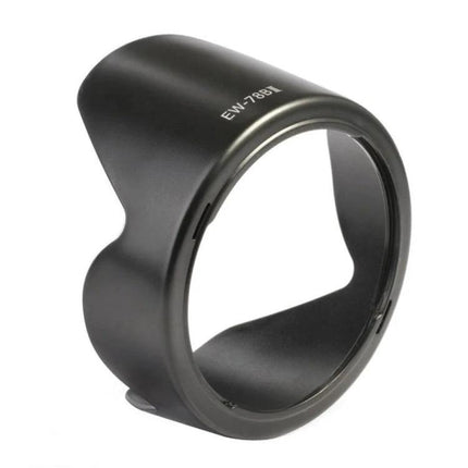 Canon EF 28-135mm Lens Hood for Stray Light Protection - black PVC petal hood reducing lens flare and shielding from dust and light rain