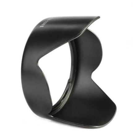 Canon EF 28-135mm Lens Hood for Stray Light Protection — black PVC hood reducing flare and shielding lens from dust and light rain