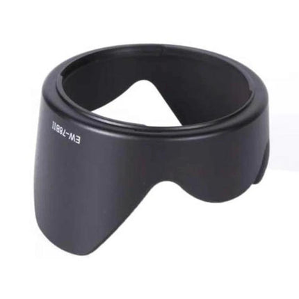 Canon EF 28-135mm Lens Hood for Stray Light Protection - black PVC petal lens hood reduces flare and shields lens from dust and light rain