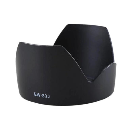 Lens Hood for Canon Cameras, Stray Light Protection Accessory - black petal-shaped EW-83J lens hood for outdoor and travel photography
