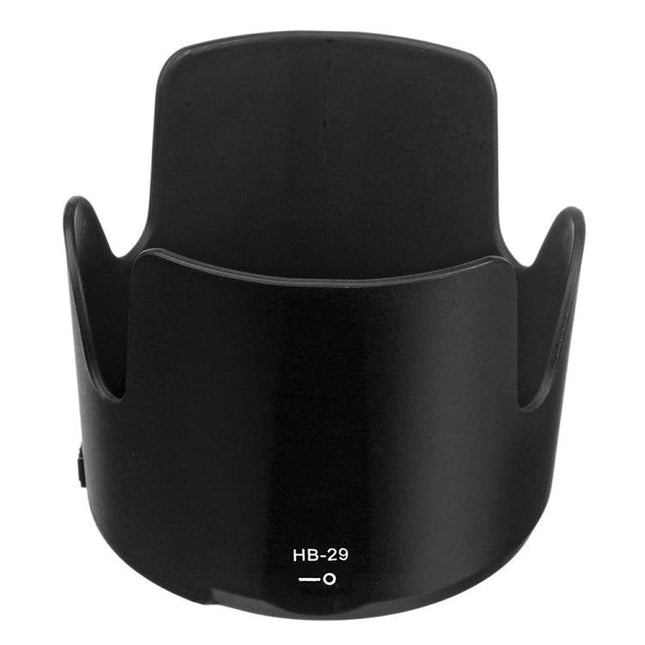 HB-29 Lens Hood Shade for Nikon 70-200mm Photography Lenses - black PVC hood reduces flare and protects lens for outdoor landscape and sports shoots