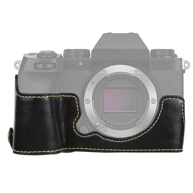 Durable PU Leather Protective Half Case for FUJIFILM X-S10 Camera | Syndmart