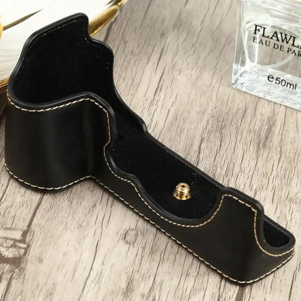 Durable PU Leather Protective Half Case for FUJIFILM X-S10 Camera