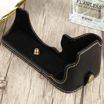 Durable PU Leather Protective Half Case for FUJIFILM X-S10 Camera