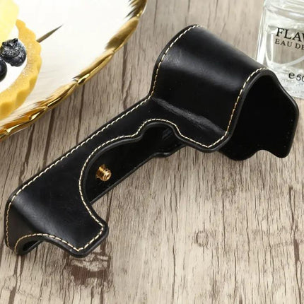 Durable PU Leather Protective Half Case for FUJIFILM X-S10 Camera