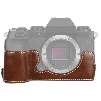 Durable PU Leather Protective Half Case for FUJIFILM X-S10 Camera
