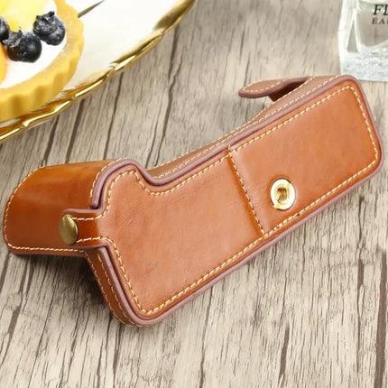 PU Leather Half Case with 1/4 Inch Thread for FUJIFILM X-T4
