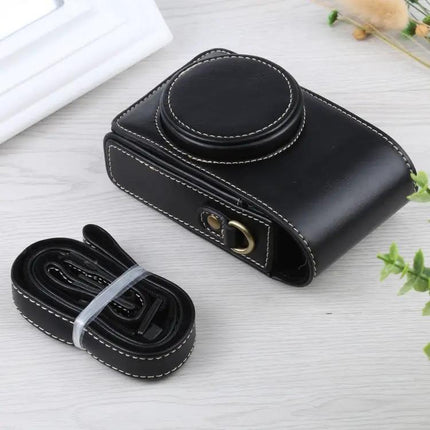Soft PU Leather Protective Case for Digital Cameras with Strap