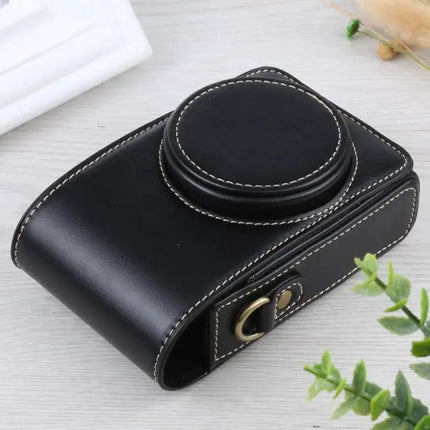 Soft PU Leather Protective Case for Digital Cameras with Strap