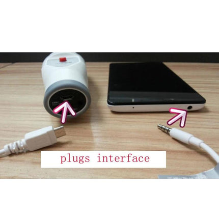 Condenser Microphone for Everyday Karaoke and Home Fun Sessions plugged into smartphone and USB cable, showing plugs interface for easy home use