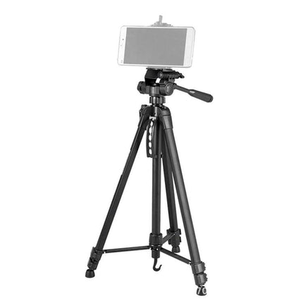 WeiFeng 3-Section Folding Tripod for Live Broadcast and Photography - aluminum alloy tripod with phone mount, quick setup for outdoor shoots and uneven surfaces