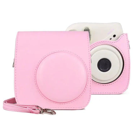 Retro PU Leather Protective Case for Fujifilm Instax Mini 7+ with Strap